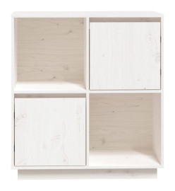 Buffet Blanc 74x35x80 cm Bois massif de pin