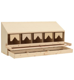 Pondoir 5 compartiments 117x33x54 cm bois de pin massif