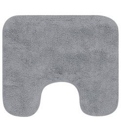 Tapis de salle de bain 2 pcs Tissu Gris