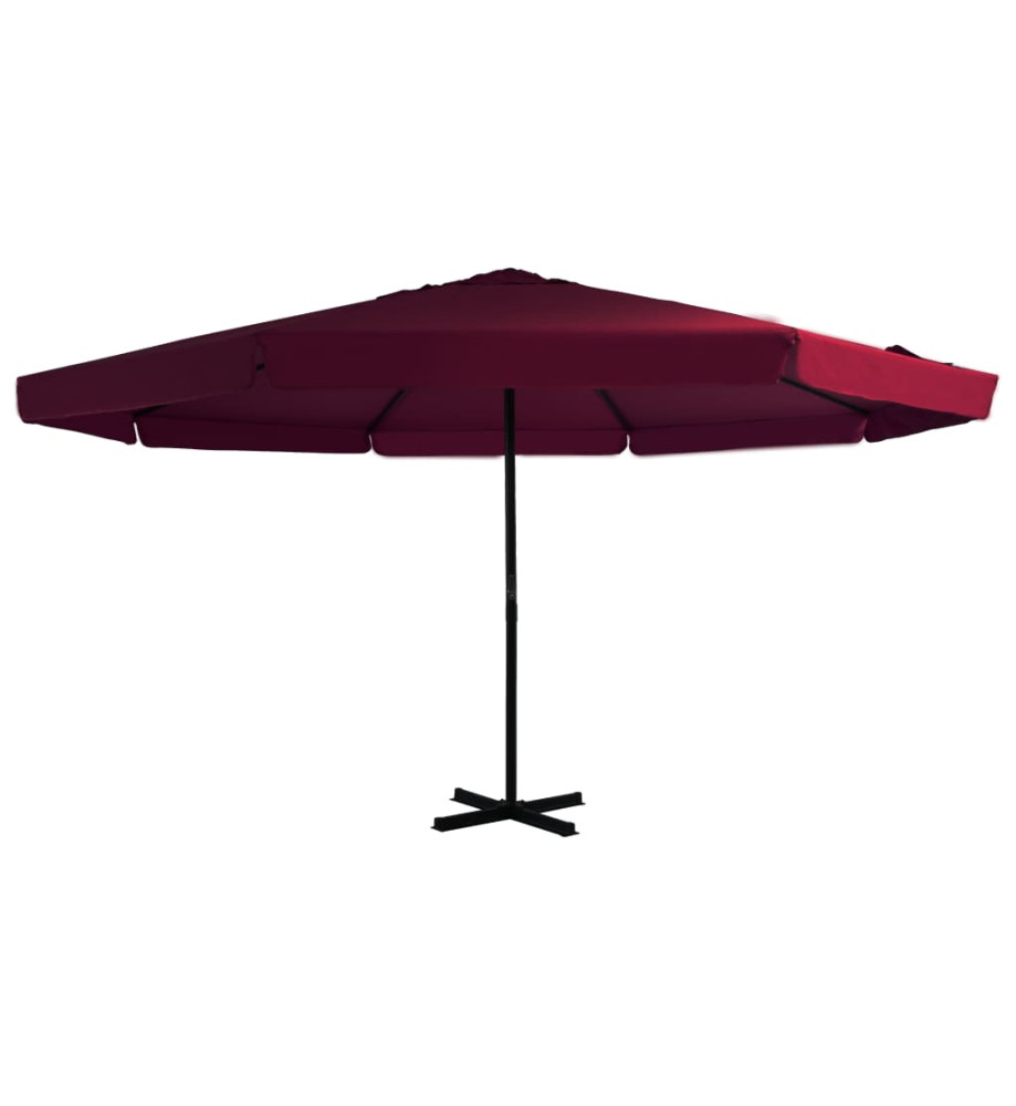 Parasol avec mât en aluminium 500 cm Bordeaux