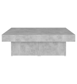 Table basse Gris béton 90x90x28 cm Aggloméré