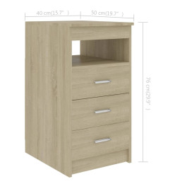 Armoire à tiroirs Chêne sonoma 40x50x76 cm Bois d'ingénierie