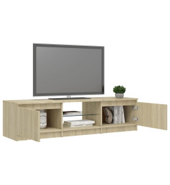 Meuble TV avec lumières LED chêne sonoma 140x40x35,5 cm