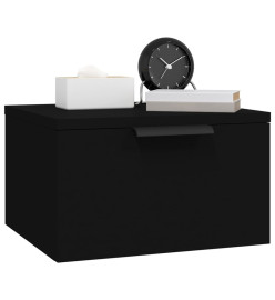 Tables de chevet murales 2 pcs noir 34x30x20 cm