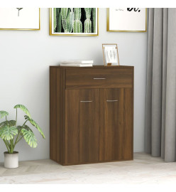 Buffet Chêne marron 60x30x75 cm Bois d'ingénierie