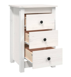 Tables de chevet 2 pcs Blanc 40x35x61,5 cm Bois de pin massif