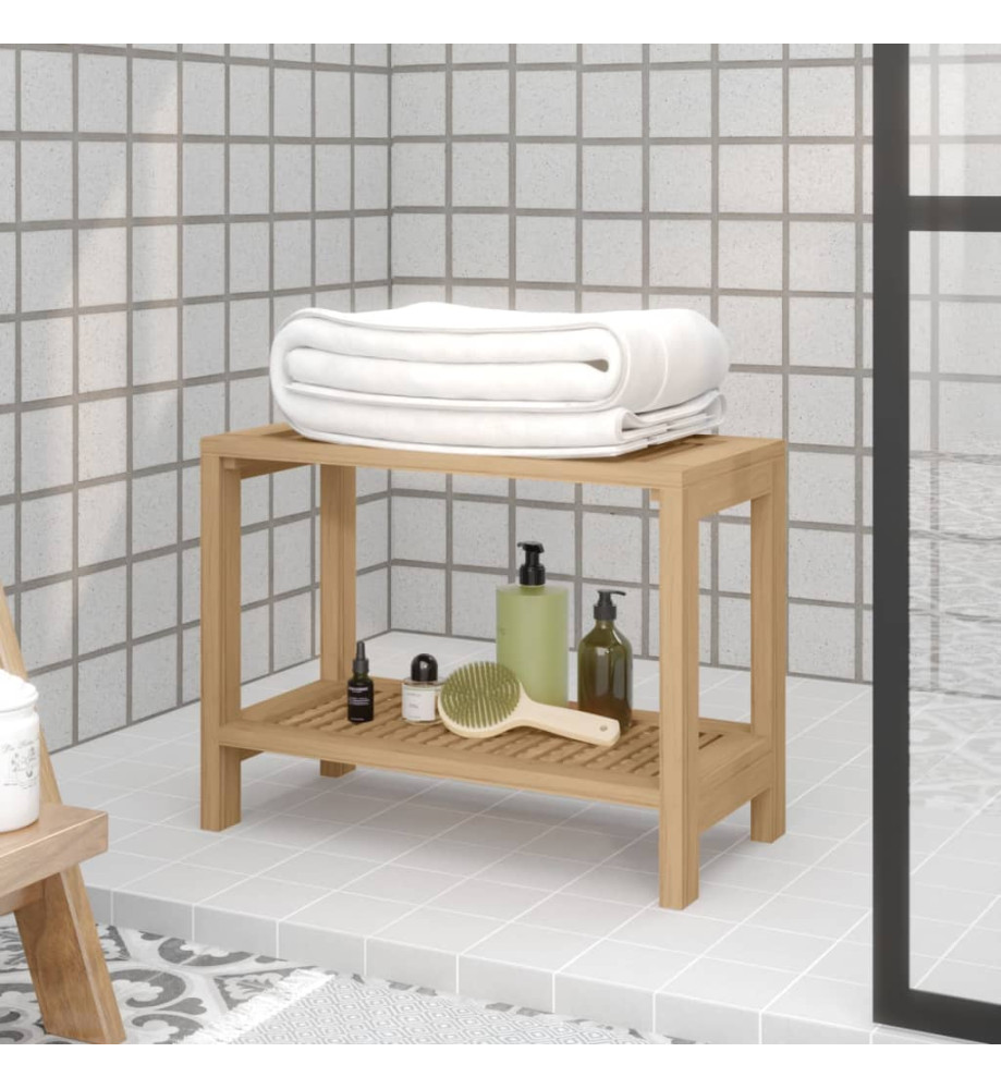 Banc de douche 60x30x45 cm Bois massif de teck