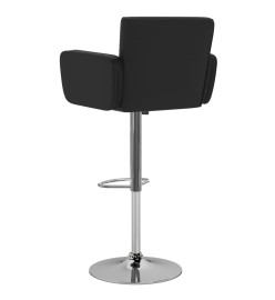 Tabourets de bar lot de 2 noir similicuir