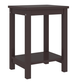 Table de chevet Marron foncé 35x30x47 cm Bois de pin massif