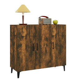 Buffet chêne fumé 90x34x80 cm bois d'ingénierie