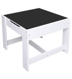 Table pour enfants avec 2 chaises Blanc MDF