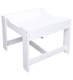 Table pour enfants avec 2 chaises Blanc MDF