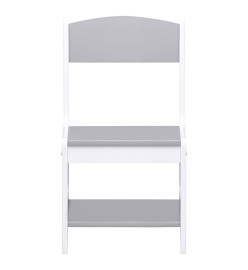 Table pour enfants avec 2 chaises Blanc MDF