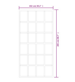 Porte coulissante Verre ESG et aluminium 102x205 cm Noir