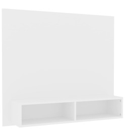 Meuble TV mural Blanc 102x23,5x90 cm Aggloméré