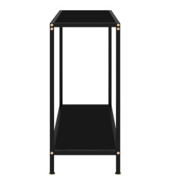 Table console Noir 80x35x75 cm Verre trempé