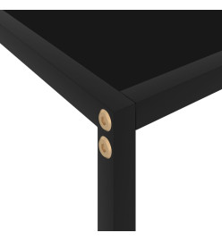 Table console Noir 80x35x75 cm Verre trempé