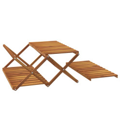 Étagère pliable à 3 niveaux Marron 70x31x63 cm Bois d'acacia