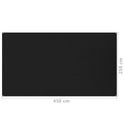 Tapis de tente 250x450 cm Noir