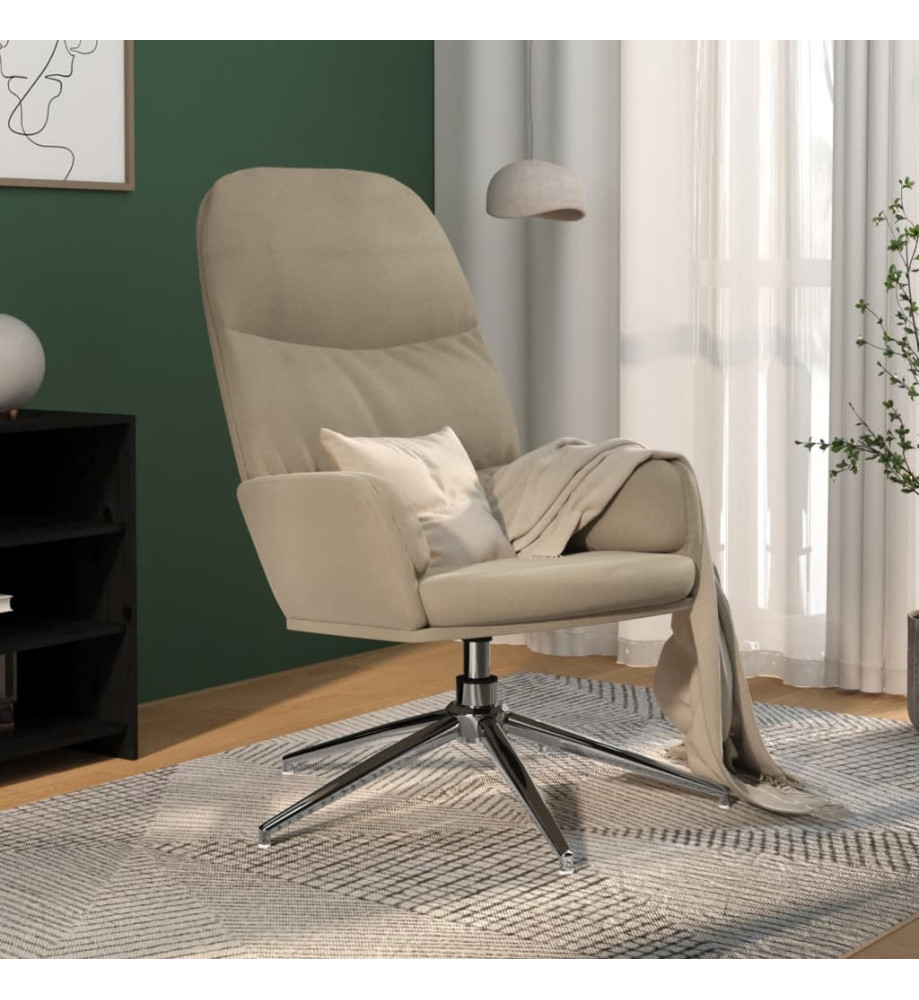 Chaise de relaxation Gris clair Similicuir daim