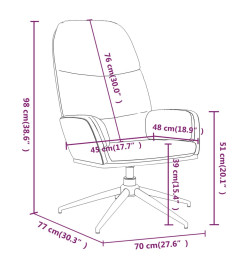 Chaise de relaxation Gris clair Similicuir daim