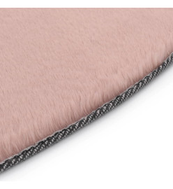 Tapis 160 cm Fausse fourrure de lapin Vieux rose