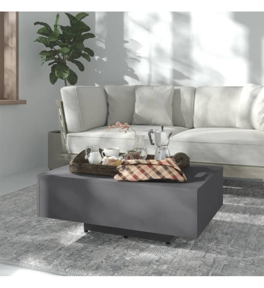 Table basse Gris 85x55x31 cm Aggloméré