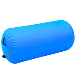 Rouleau gonflable de gymnastique avec pompe 120x75 cm PVC Bleu