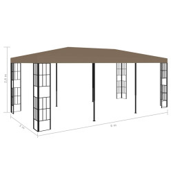 Belvédère 6x3 m Taupe