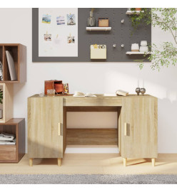 Bureau Chêne sonoma 140x50x75 cm Bois d'ingénierie