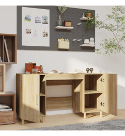 Bureau Chêne sonoma 140x50x75 cm Bois d'ingénierie