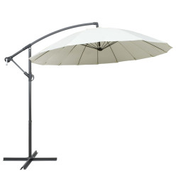 Parasol suspendu Blanc 3 m Aluminium