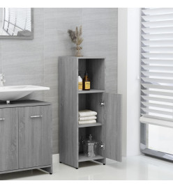 Armoire de bain Sonoma gris 30x30x95 cm Bois d'ingénierie