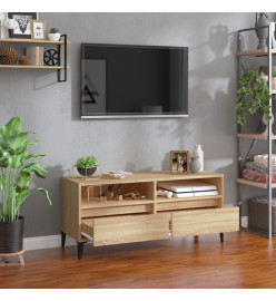 Meuble TV chêne sonoma 100x34,5x44,5 cm bois d'ingénierie