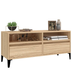 Meuble TV chêne sonoma 100x34,5x44,5 cm bois d'ingénierie