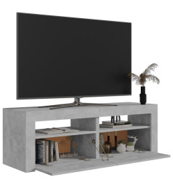 Meuble TV avec lumières LED gris béton 120x35x40 cm