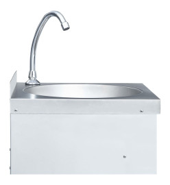 Lavabo de lavage avec robinet et distributeur de savon Inox