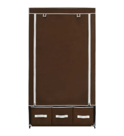 Garde-robe Marron 87x49x159 cm Tissu