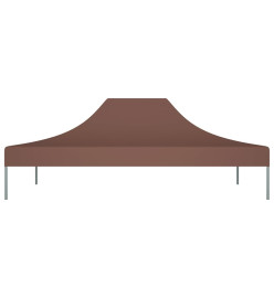 Toit de tente de réception 4x3 m Marron 270 g/m²