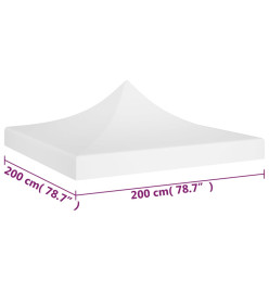 Toit de tente de réception 2x2 m Blanc 270 g/m²