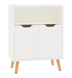 Buffet Blanc brillant 60x30x72 cm Aggloméré