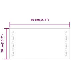 Miroir de salle de bain à LED 20x40 cm