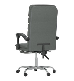 Fauteuil de massage inclinable de bureau Gris foncé Tissu