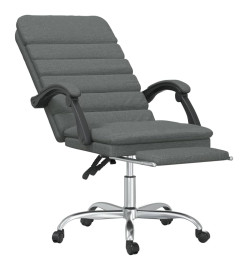 Fauteuil de massage inclinable de bureau Gris foncé Tissu