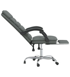 Fauteuil de massage inclinable de bureau Gris foncé Tissu