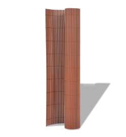 Clôture de jardin Double face PVC 90 x 300 cm Marron