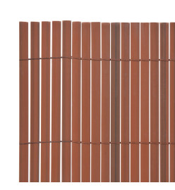 Clôture de jardin Double face PVC 90 x 300 cm Marron