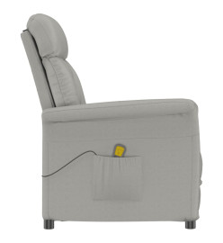 Fauteuil de massage Gris clair Similicuir daim