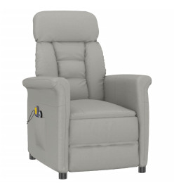 Fauteuil de massage électrique Gris clair Similicuir daim