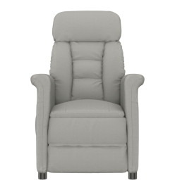 Fauteuil de massage électrique Gris clair Similicuir daim